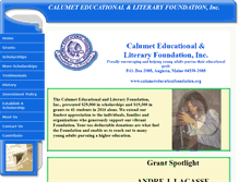 Tablet Screenshot of calumeteducationfoundation.org